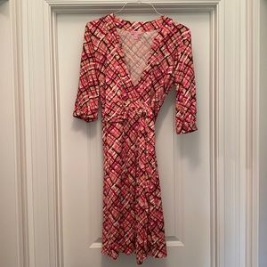 Medium multicolored Lilly wrap dress.